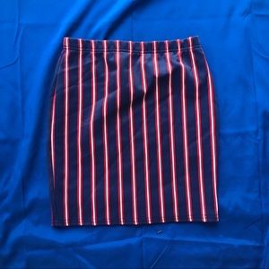 striped mini skirt boohoo